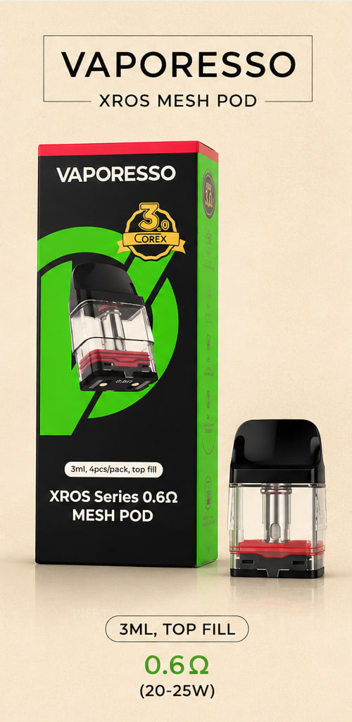 VAPARESSO XROS 0.6Ω 3ML CARTRIDGE