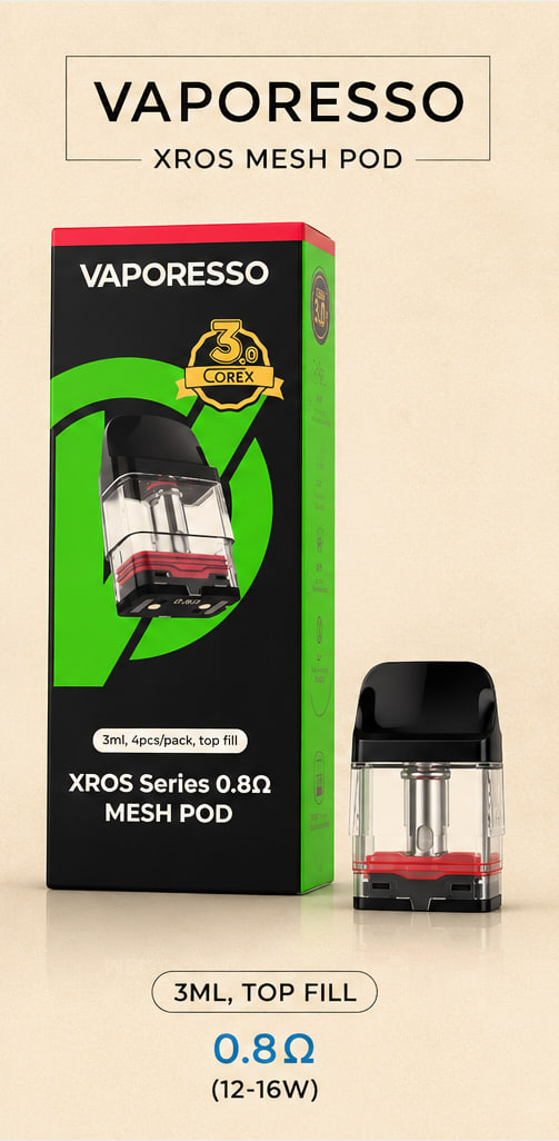 VAPARESSO XROS 0.8Ω 3ML CARTRIDGE