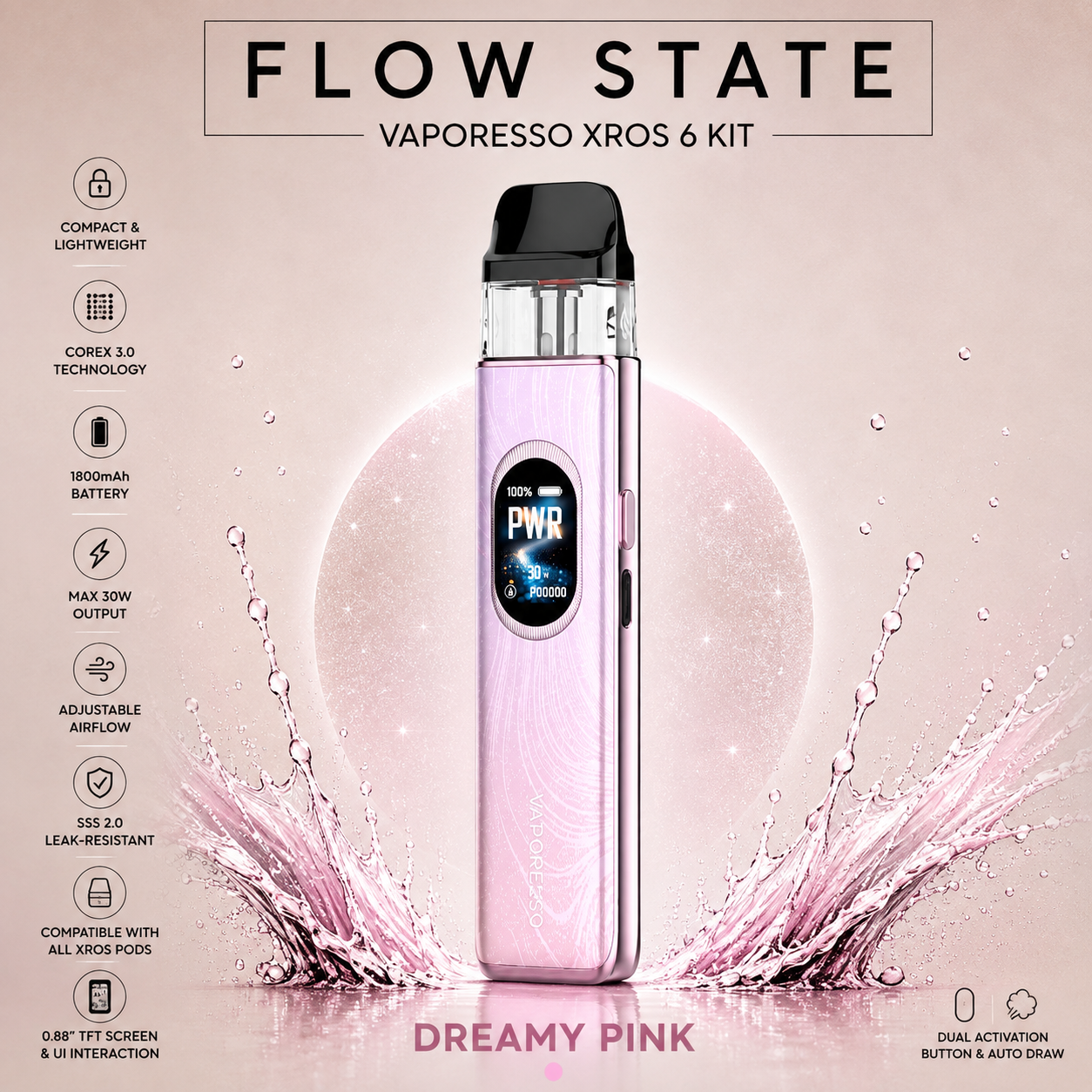 Vaporesso Xros 6 Kit Dreamy Pink