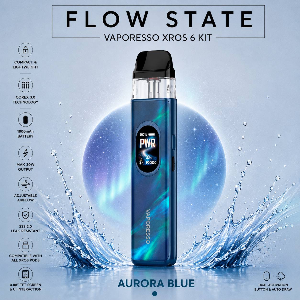 Vaporesso Xros 6 Kit Aurora Blue