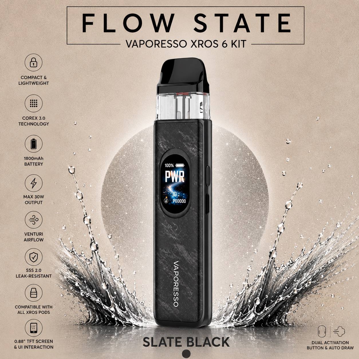 Vaporesso Xros 6 Kit Slate Black