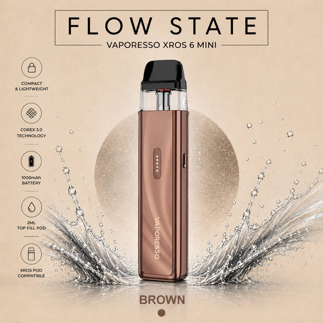 Vaporesso Xros 6 Mini Brown