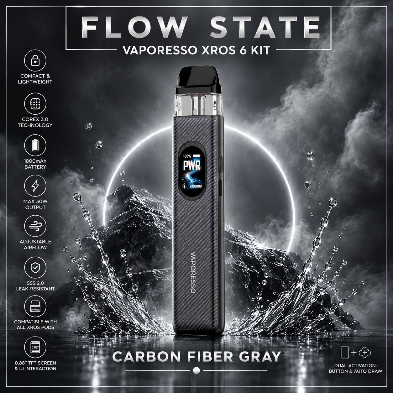 Vaporesso XROS 6 Carbon Fiber Gray