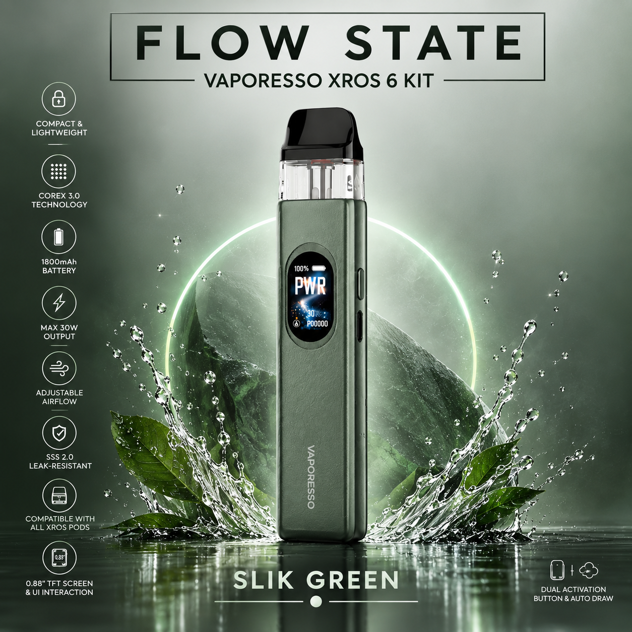 Vaporesso XROS 6 Silk Green