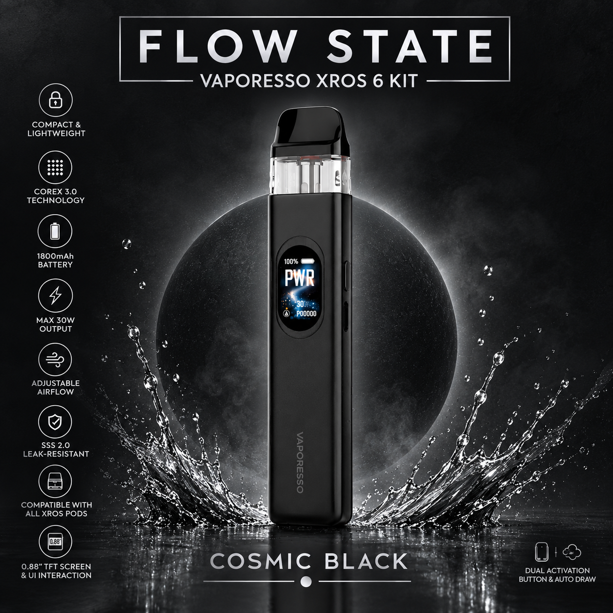 Vaporesso XROS 6 Kit Cosmic Black